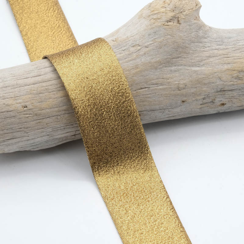 30mm Gold Lamé Bias Tape - Maison Klem